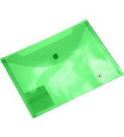 Teczka kopertowa A5 transparentna zielona
