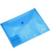 Teczka kopertowa A5 transparentna niebieska
