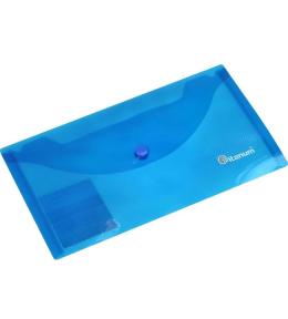 Teczka kopertowa DL transparentna niebieska