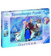 Puzzle 100 Kraina Lodu Błyszczący śnieg XXL brokat