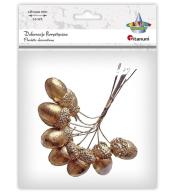 Żołędzie na druciku złote 18x100mm 10szt