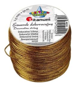 Sznurek metalizowany z rdzeniem 1.5mmx30m złoty