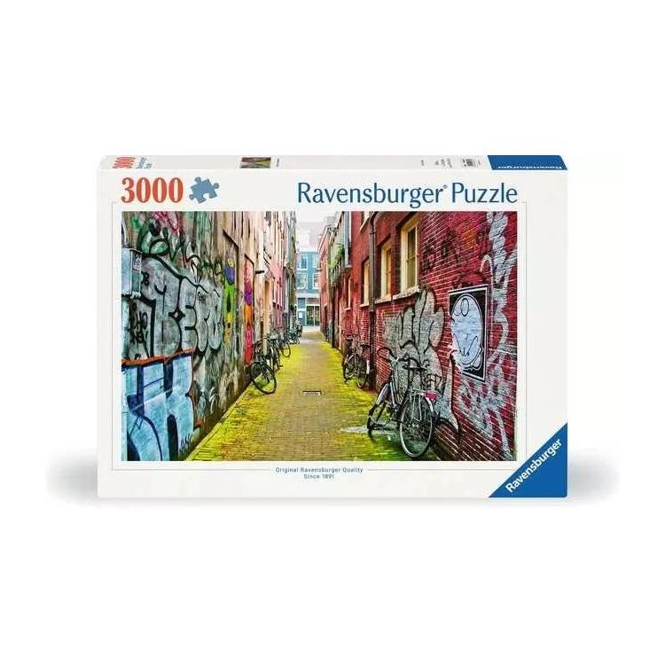 Puzzle 3000 Ulice Amsterdamu