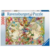 Puzzle 3000 Flora i Fauna. Mapa Świata