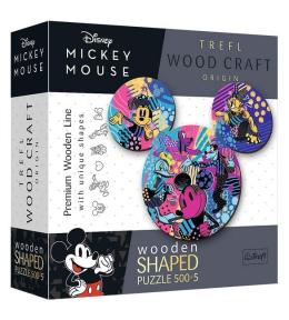 Puzzle 500+5 drewniane kontruowe Kultowa Mickey