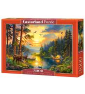 Puzzle 3000 Sunset over Forest River CASTOR