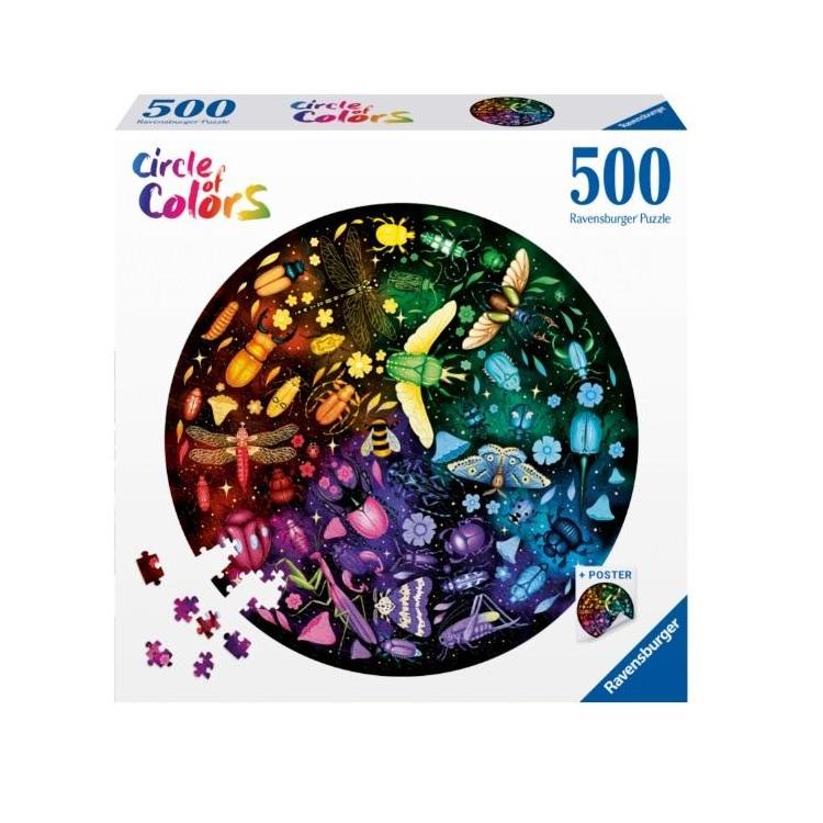 Puzzle 2D 500 Paleta kolorów. Insekty