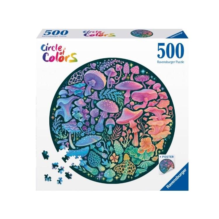 Puzzle 2D 500 Paleta kolorów. Grzyby