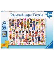 Puzzle dla dzieci 200 Przyjaciele i kwiaty