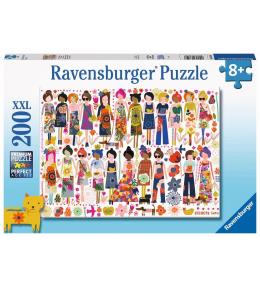 Puzzle dla dzieci 200 Przyjaciele i kwiaty