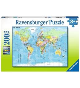 Puzzle 200 Mapa świata XXL