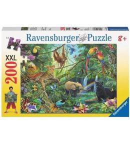 Puzzle 200 Zwierzęta w dżungli XXL