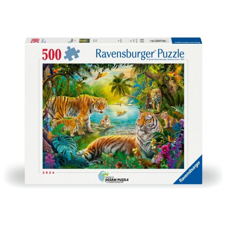 Puzzle 2D: Rodzina Tygrysów 500el