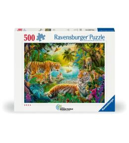 Puzzle 2D: Rodzina Tygrysów 500el