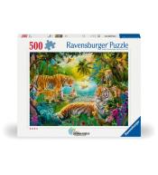 Puzzle 2D: Rodzina Tygrysów 500el