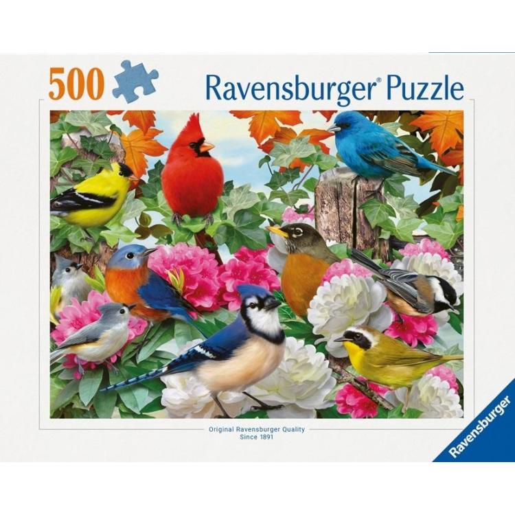 Puzzle 2D 500 Ptaki ogrodowe