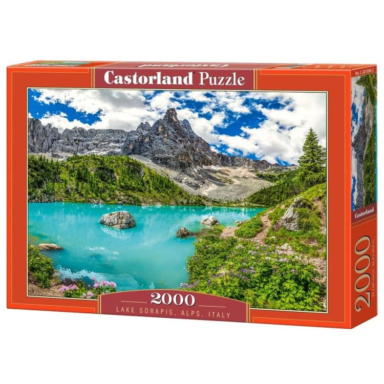 Puzzle 2000 Lake Sorapis, Alps, Italy CASTOR