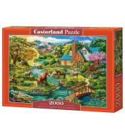 Puzzle 2000 Idyllic House with Horses CASTOR
