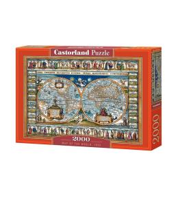 Puzzle 2000 Mapa Świata CASTOR