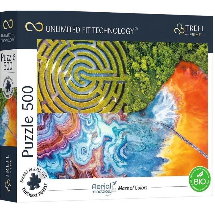 Puzzle 500 Aerial Mindblow: Maze of Colors TREFL