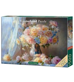 Puzzle 1500 Pastel Peonies CASTOR