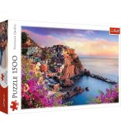 Puzzle 1500 Widok na miasteczko Manarola TREFL