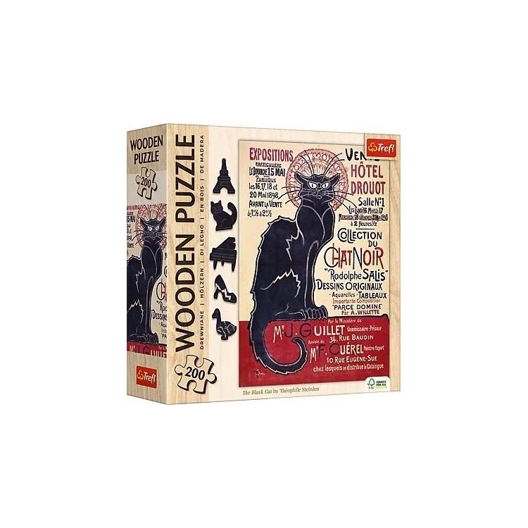 Puzzle drewniane 200 Czarny Kot TREFL