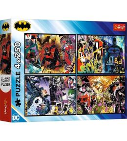 Puzzle 4x250 Batman w akcji TREFL