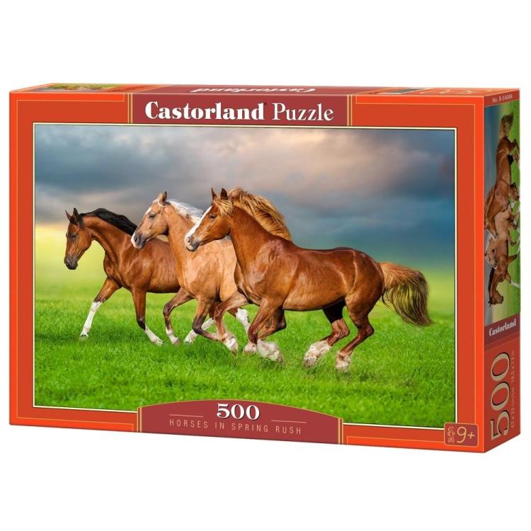 Puzzle 500 Horses in Spring Rush CASTOR
