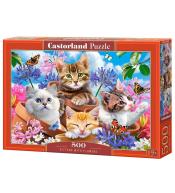 Puzzle 500 Kittens with Flowers CASTOR