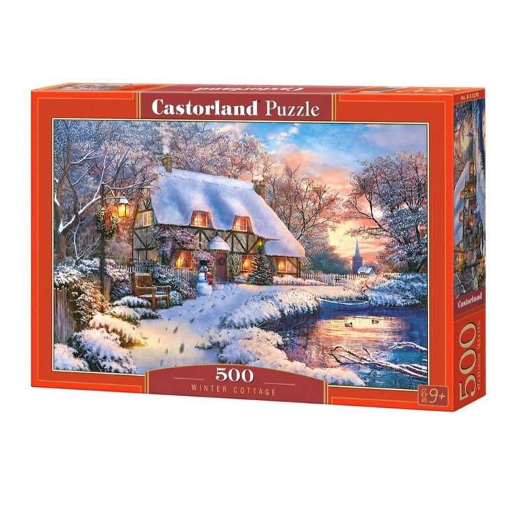 Puzzle 500 Winter Cottage CASTOR