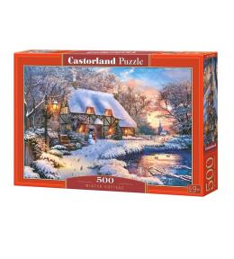 Puzzle 500 Winter Cottage CASTOR