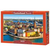 Puzzle 500 Sztokholm stare miasto, Szwecja CASTOR