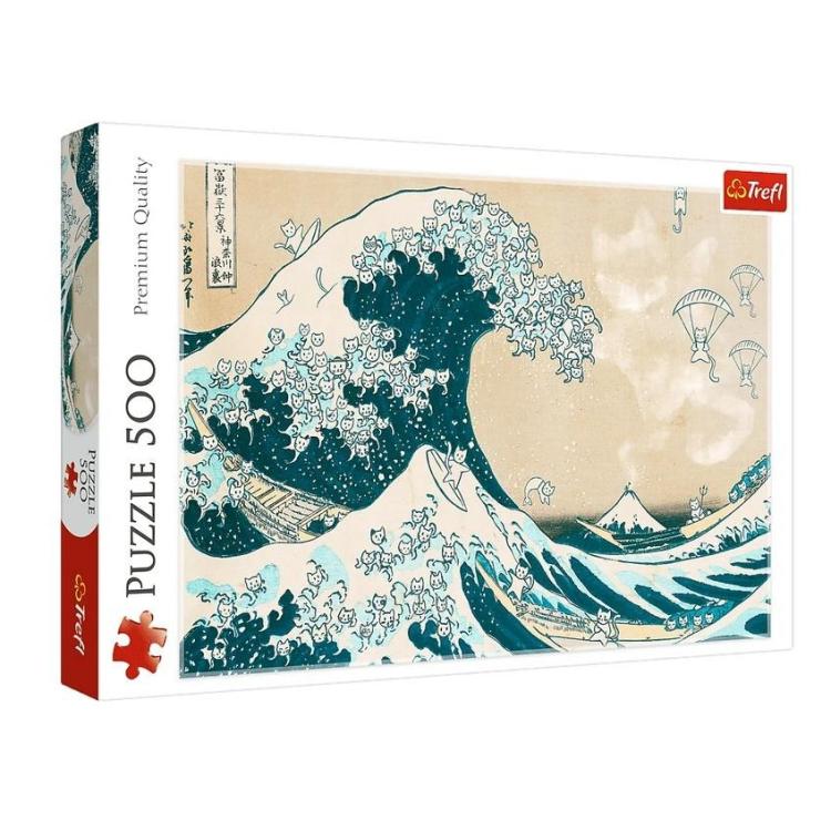 Puzzle 500 Wielka kocia fala TREFL