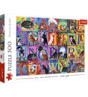 Puzzle 500 Koci alfabet TREFL