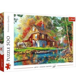 Puzzle 500 Chatka nad rzeką TREFL