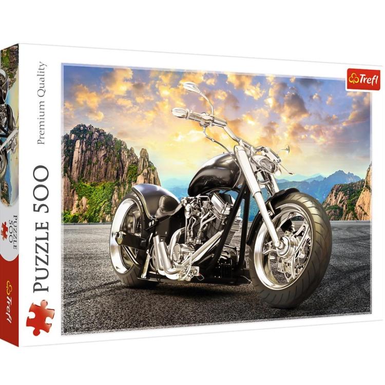 Puzzle 500 Czarny motocykl TREFL