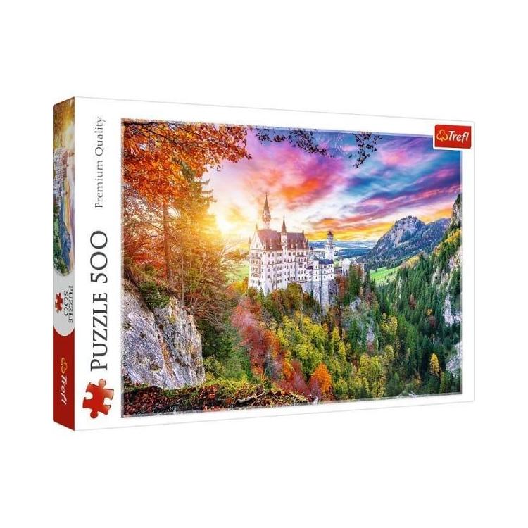 Puzzle 500 Widok na zamek Neuschwanstein TREFL