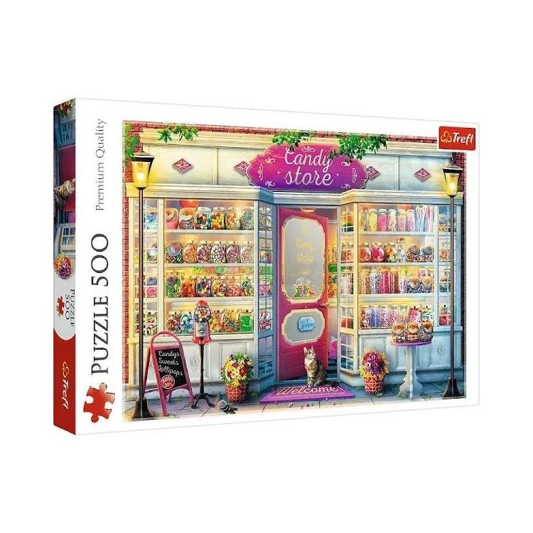 Puzzle 500 Sklepik ze słodyczami TREFL