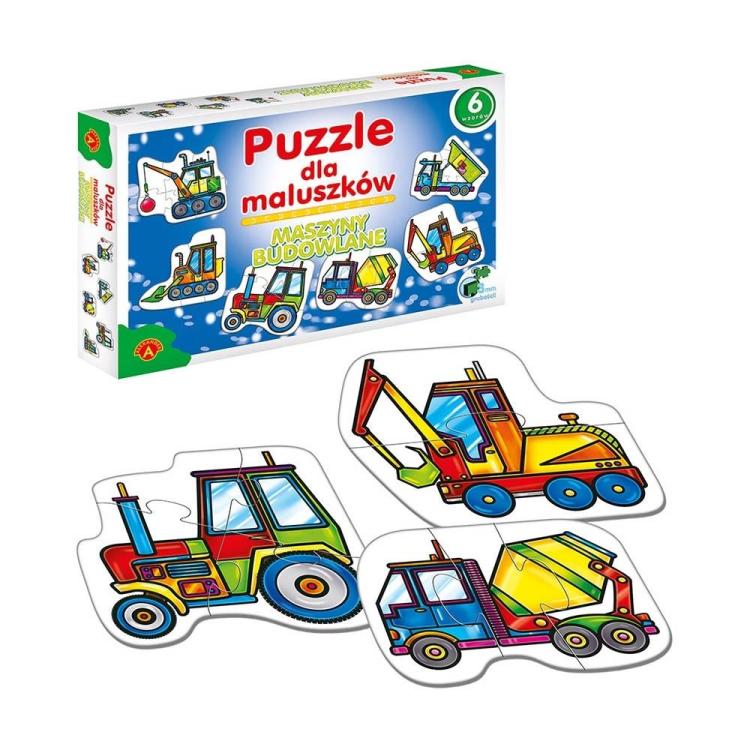 Puzzle dla maluszków Maszyny budowlane ALEX
