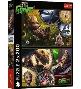 Puzzle 2x200 Ja jestem Groot TREFL