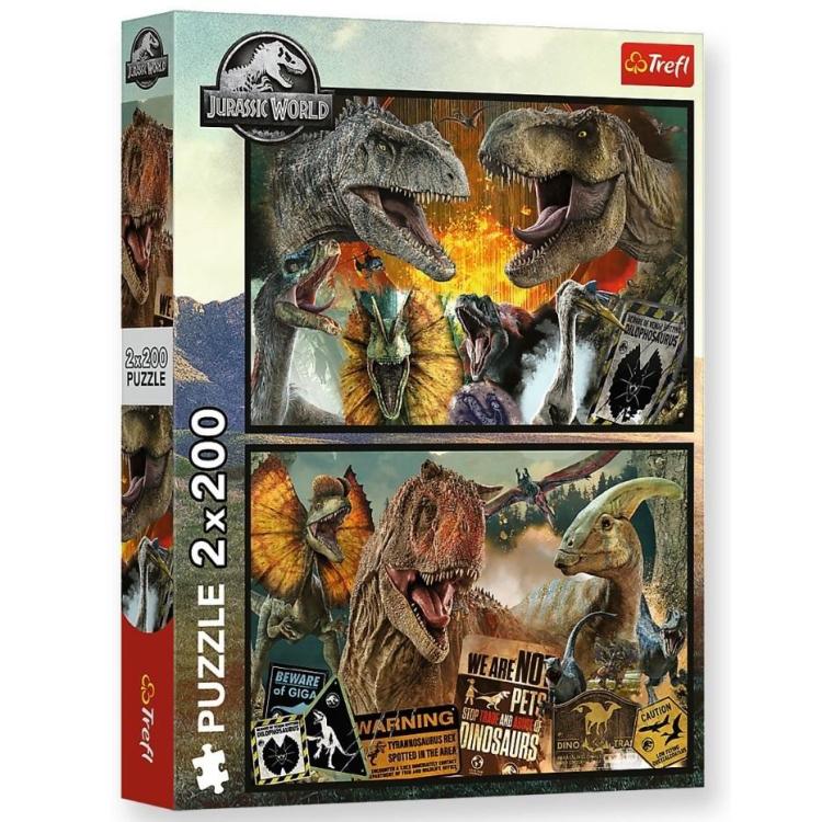 Puzzle 2x200 Prehistoryczny świat TREFL