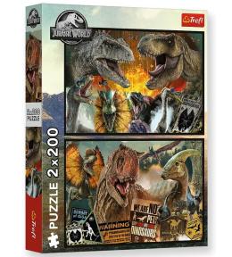Puzzle 2x200 Prehistoryczny świat TREFL