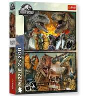 Puzzle 2x200 Prehistoryczny świat TREFL
