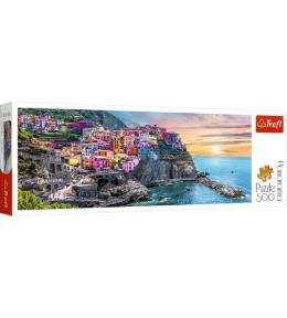 Puzzle 500 Panorama Vernazza o zachodzie słońca