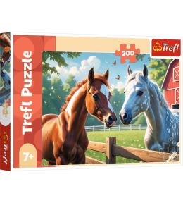 Puzzle 200 Konie na polanieTREFL