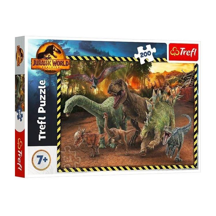 Puzzle 200 Dinozaury z Parku Jurajskiego TREFL