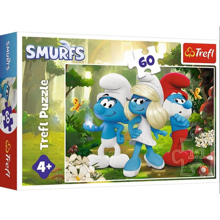 Puzzle 60 Zaczarowany Las The Smurfs TREFL