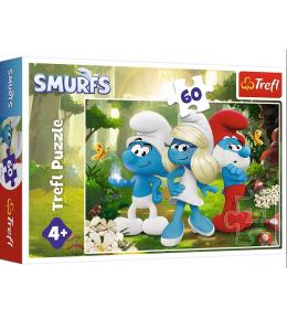 Puzzle 60 Zaczarowany Las The Smurfs TREFL