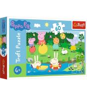 Puzzle 60 Świnka Peppa Wakacyjna zabawa TREFL